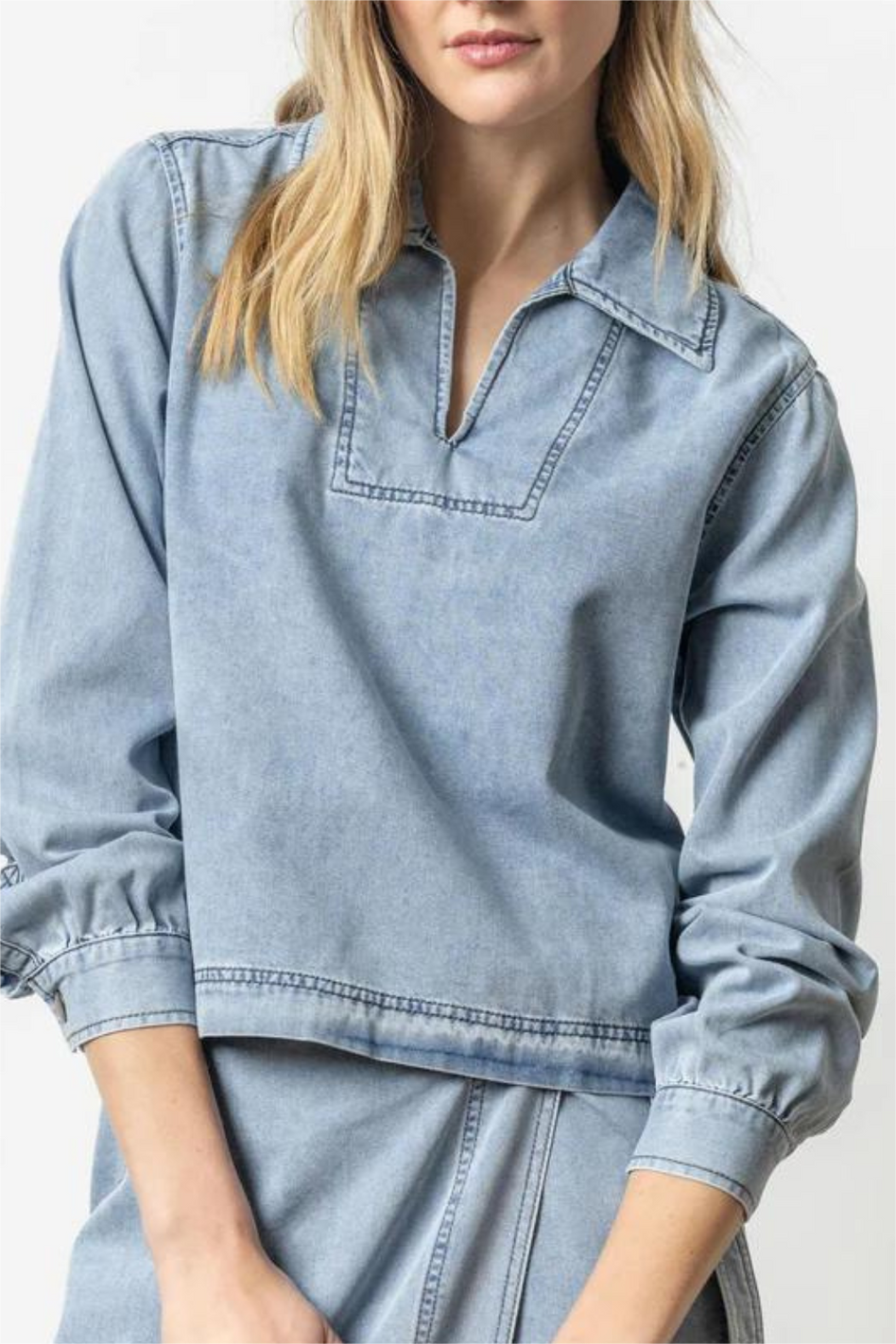 Denim Collared Shirt