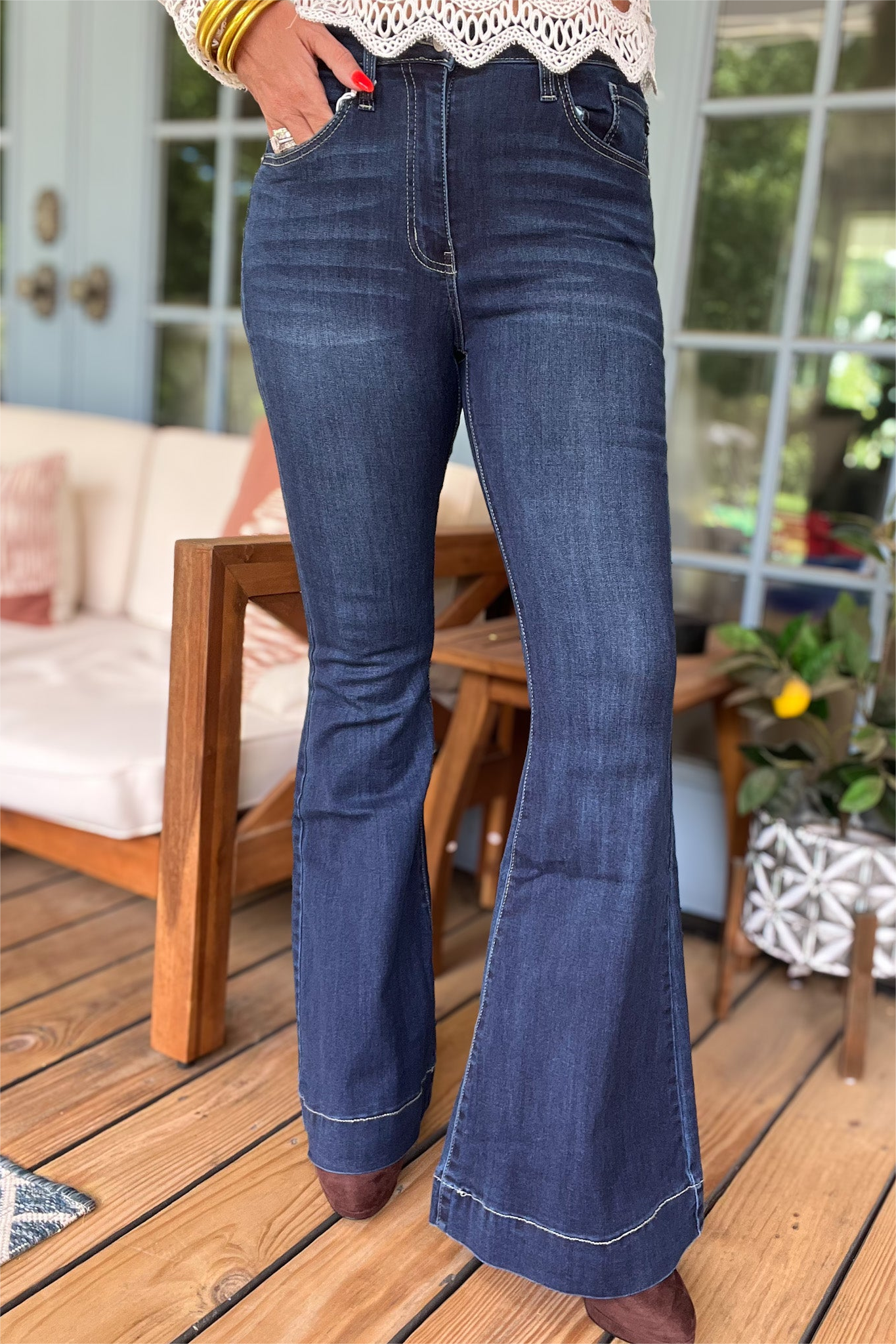 Kancan High Rise Super Flare Jeans
