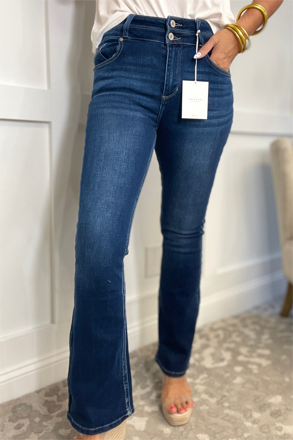 Kancan Petite High Rise Skinny Bootcut