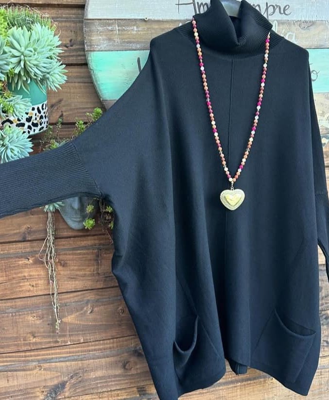 Casual Wide Collar Sweater