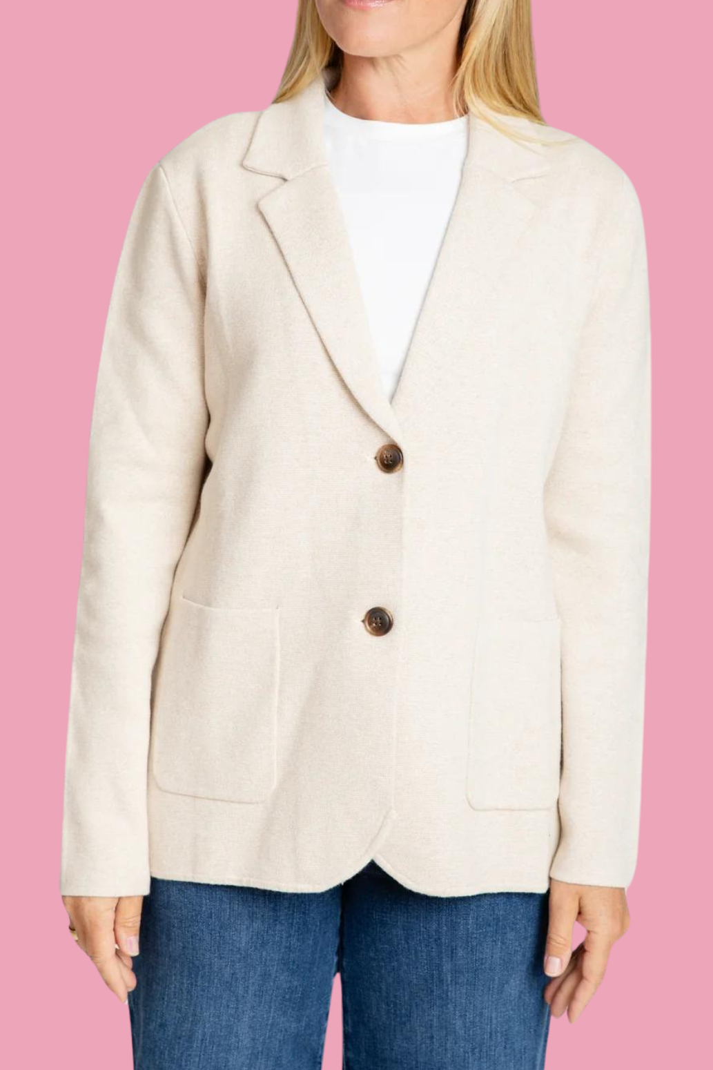 Solid Color Knitted Jacket