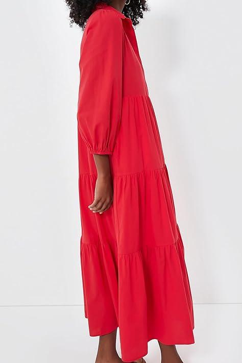 Casual Pleated Flowy Maxi Dress