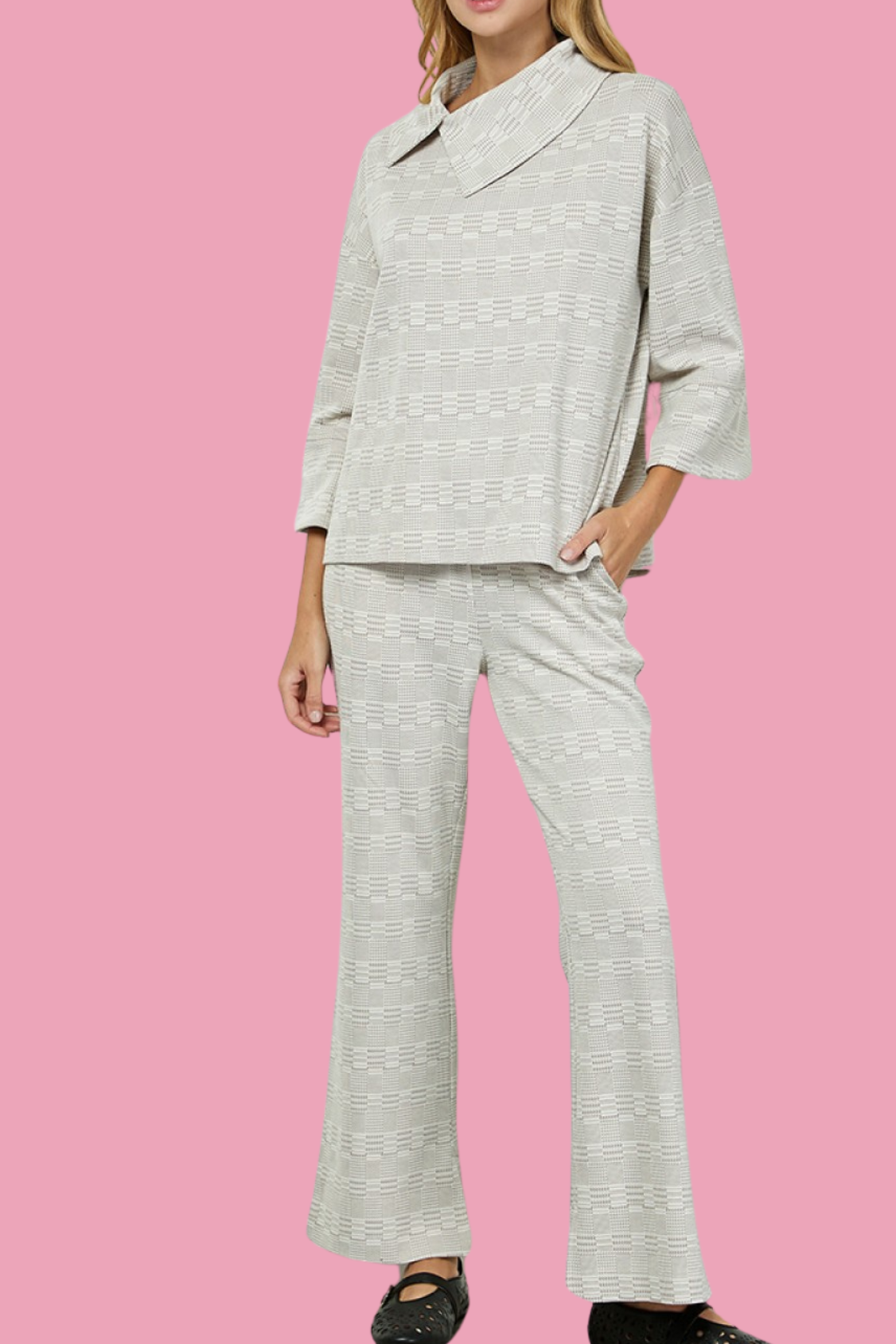 Jacquard Check Lounge Set
