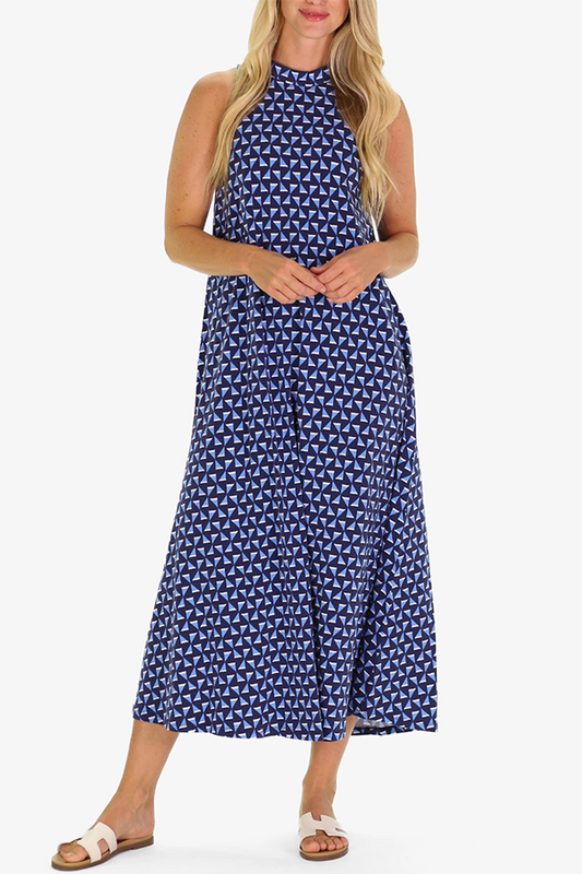 Key-Hole Back Flattering Midi Dress